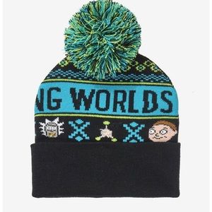 Rick and Morty Fair Isle Pom Hat unisex